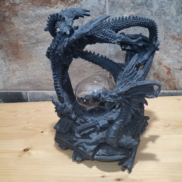 Dark Dragons of the Earth with Plasma Ball Statue - Picture 3 of 14